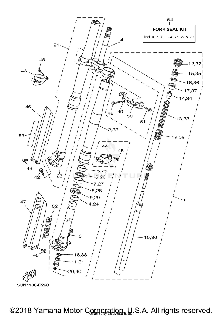 Front Fork Schematic