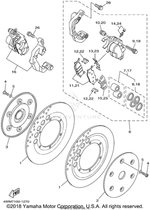 Front Brake Caliper Schematic