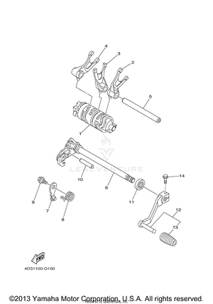 Shift Cam Fork Schematic
