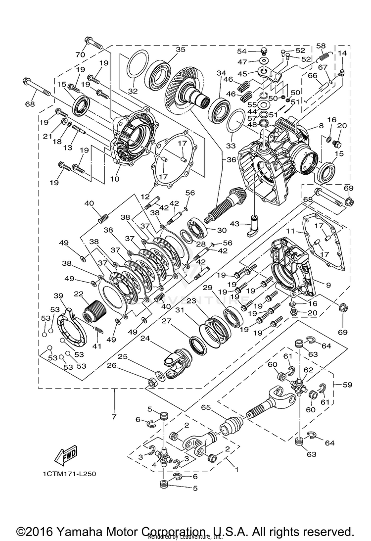 Drive Shaft GRIZZLY 450 4WD - YFM45FGDGR - 2013 Schematic