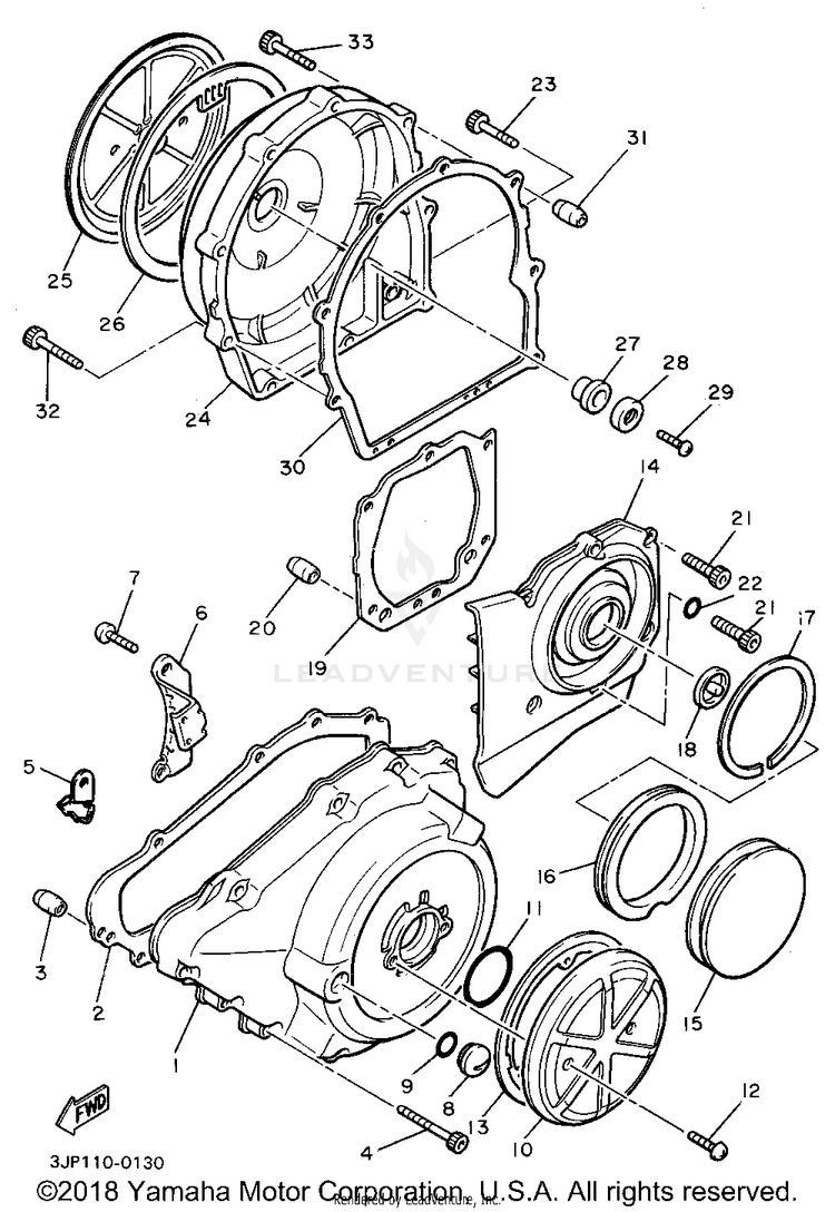 Crankcase Cover 1 Schematic