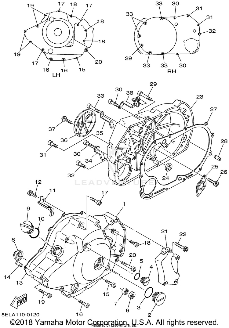 Crankcase Cover 1 Schematic