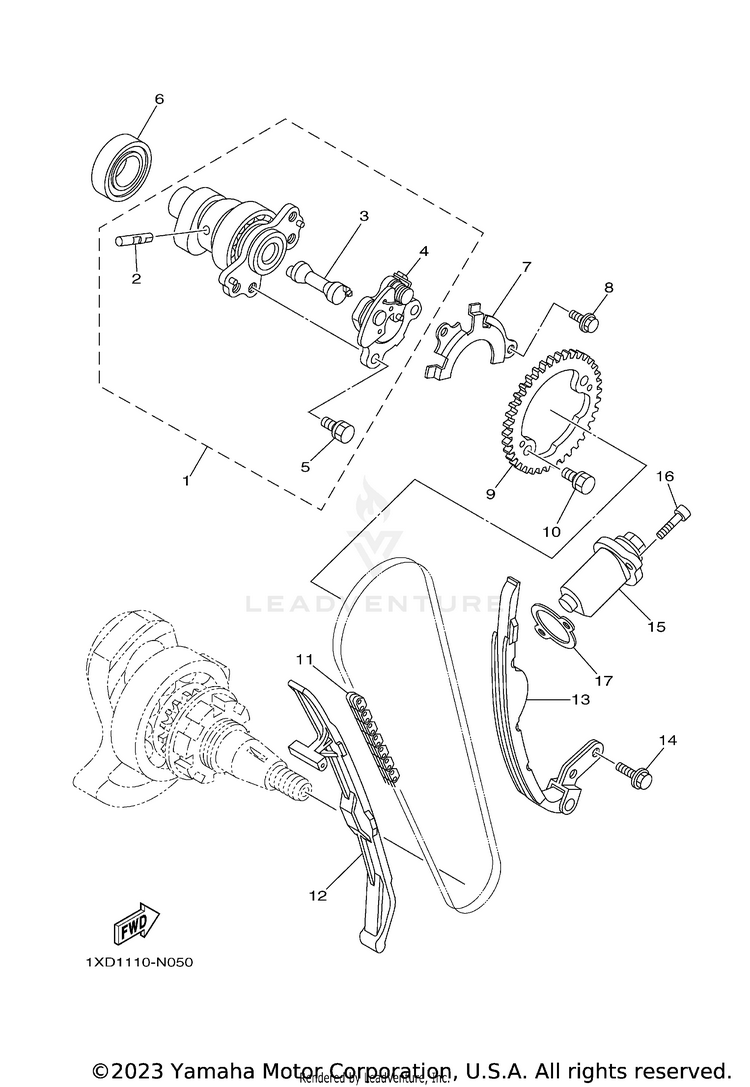 Camshaft Chain VIKING EPS RANCH - YXM70VPRLC - 2020 Schematic