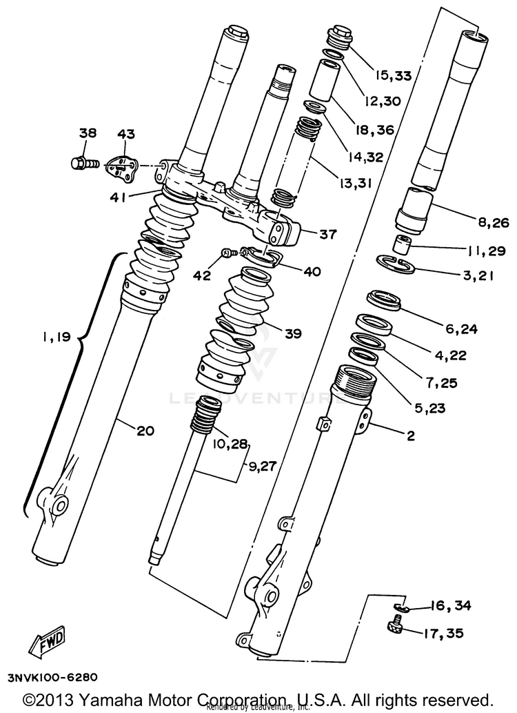 Front Fork Schematic