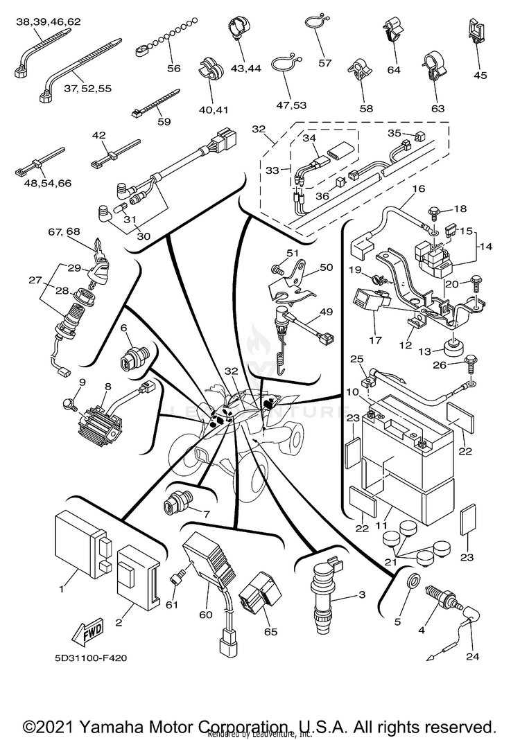Electrical 1 YFZ450 SPECIAL EDITI - YFZ450SPX - 2008 Schematic