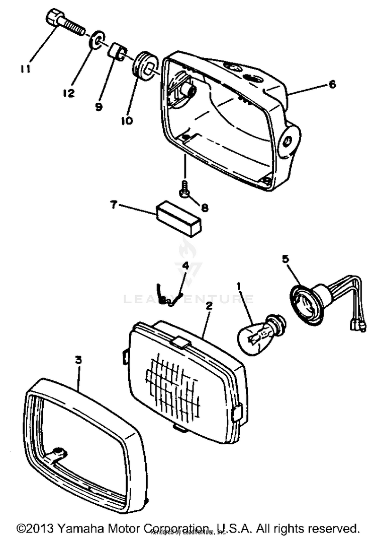 Headlight BLASTER - YFS200B_MN - 1991 Schematic