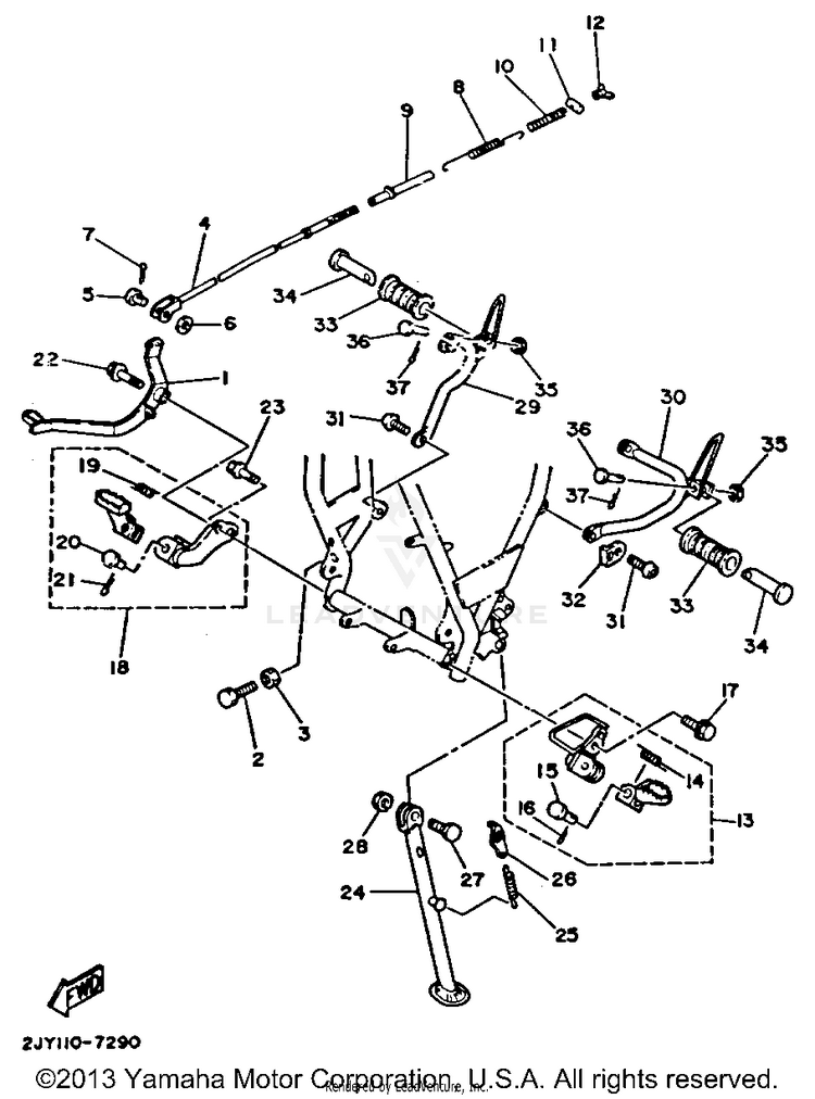 Stand Footrest Schematic