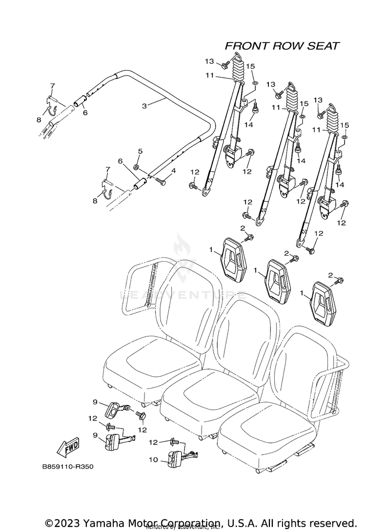 Seat 2 VIKING VI EPS RANCH - YXC70VPRJC - 2018 Schematic