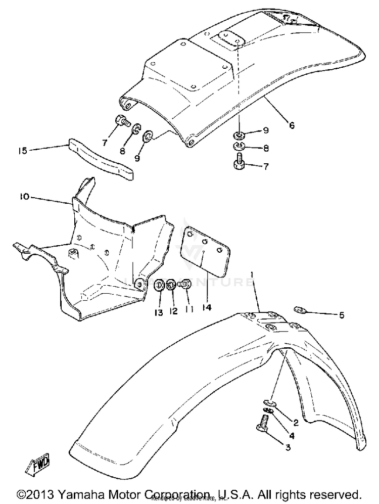 Front Fender - Rear Fender Schematic