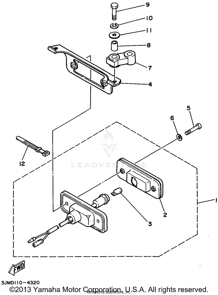 Taillight BLASTER - YFS200G - 1995 Schematic