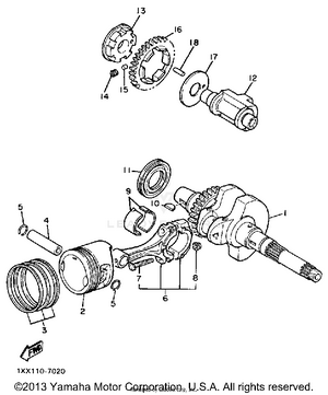 Crankshaft Piston Schematic