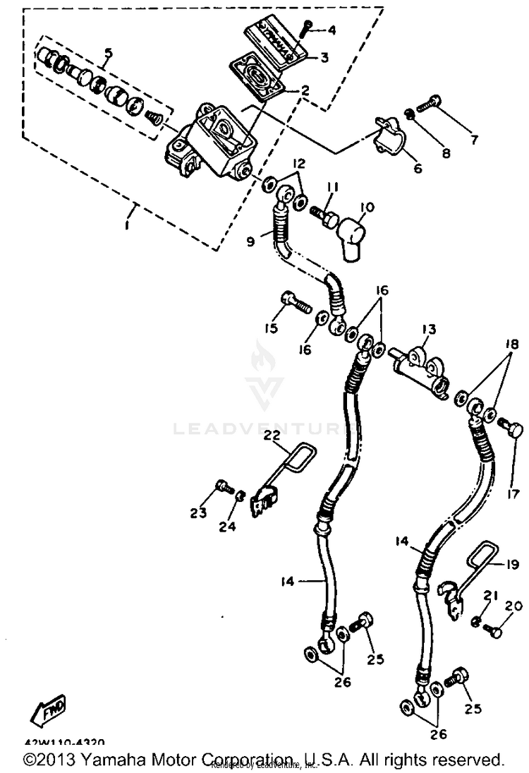 Front Master Cylinder Schematic