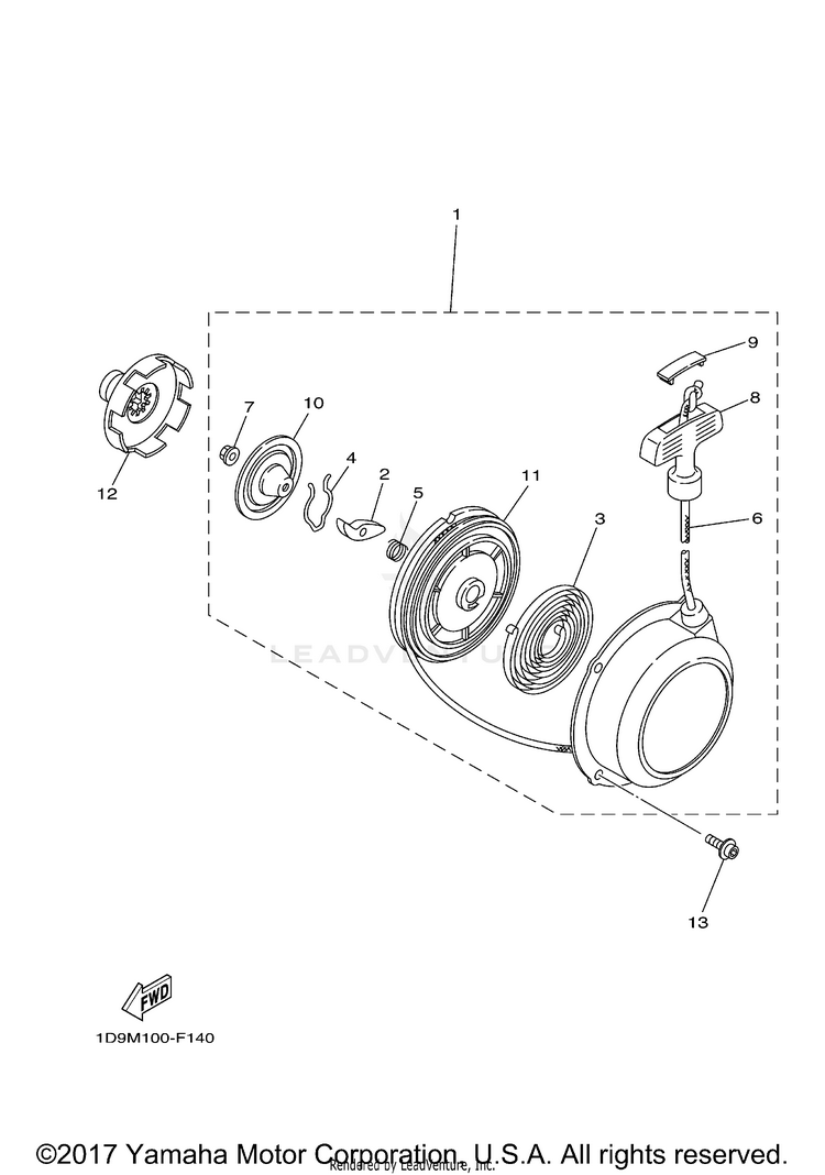 Starter GRIZZLY 450 4WD - YFM45FGYB - 2009 Schematic