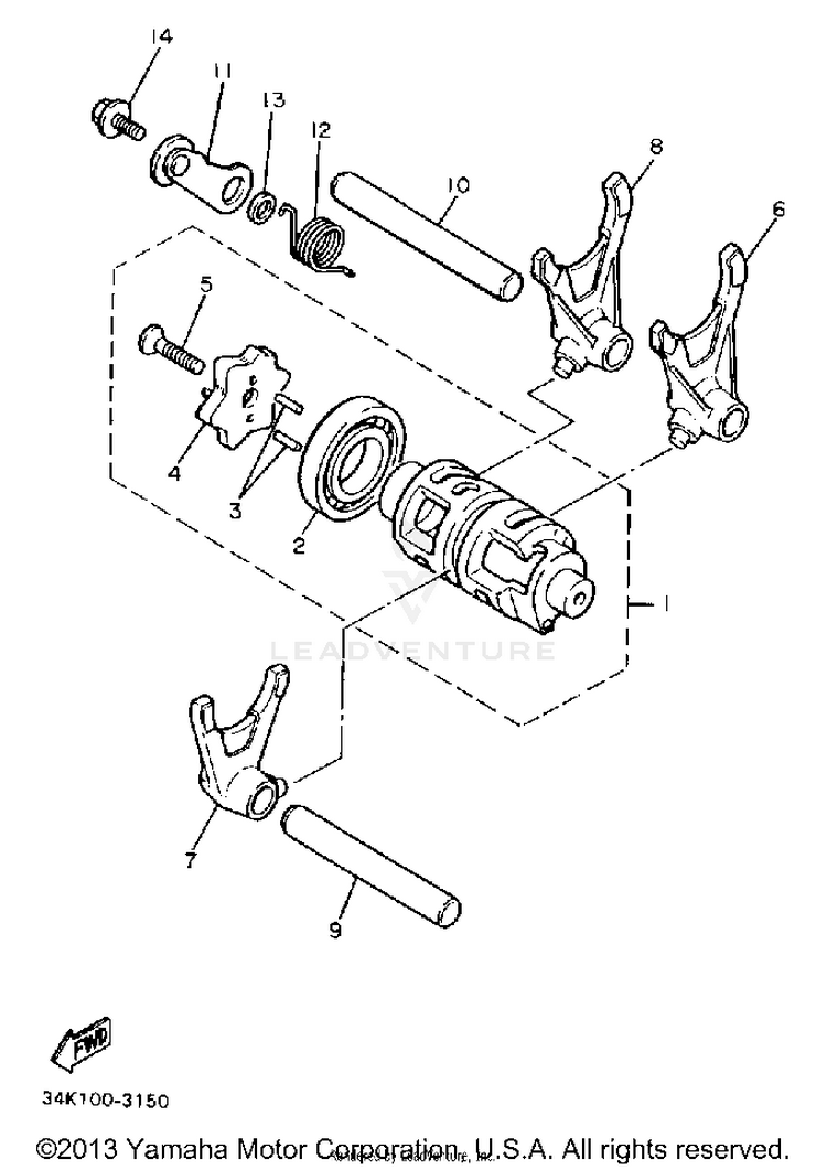 Shift Cam - Fork Schematic