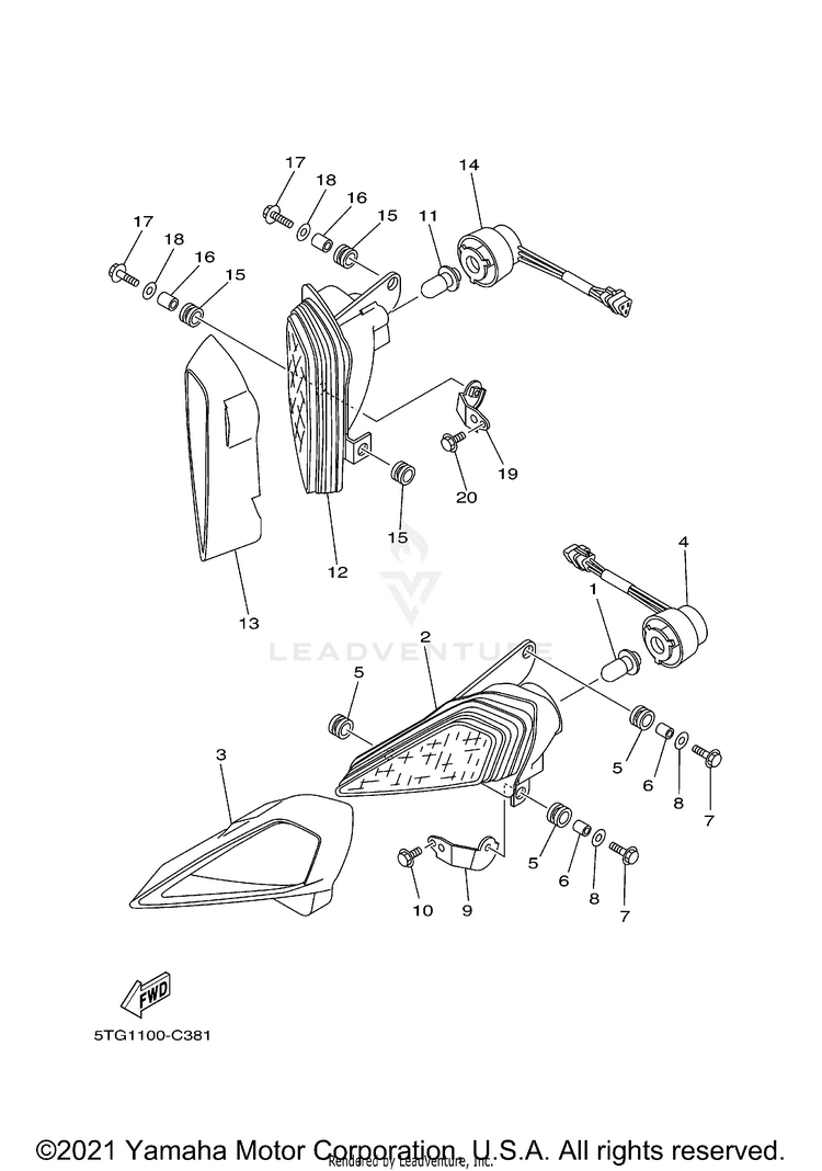 Headlight YFZ450 SPECIAL EDITI - YFZ450SPX - 2008 Schematic