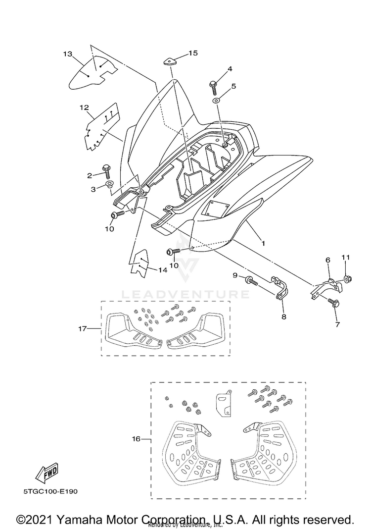 Rear Fender Footwells YFZ450 SPECIAL EDITI - YFZ450SP2X - 2008 Schematic