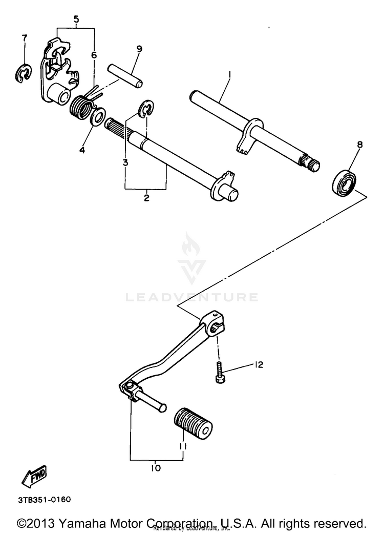 Shift Shaft Schematic