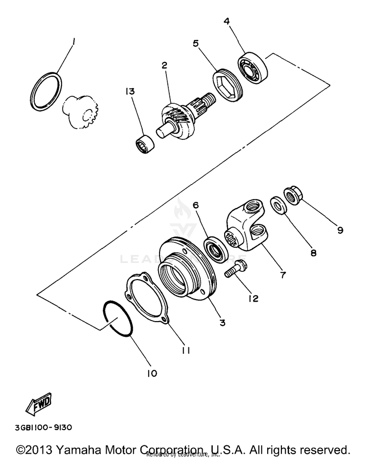Middle Drive Gear Schematic
