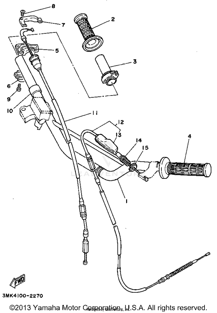 Steering Handle - Cable Schematic