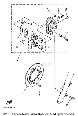 Front Brake Caliper Schematic