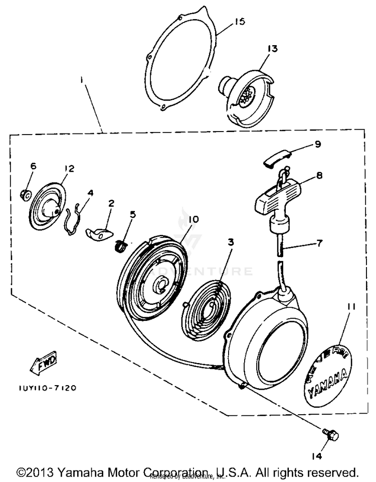 Starter (Alternate Parts) BIG BEAR 4WD (ME & NH Only) - YFM350FWE_MNH - 1993 Schematic