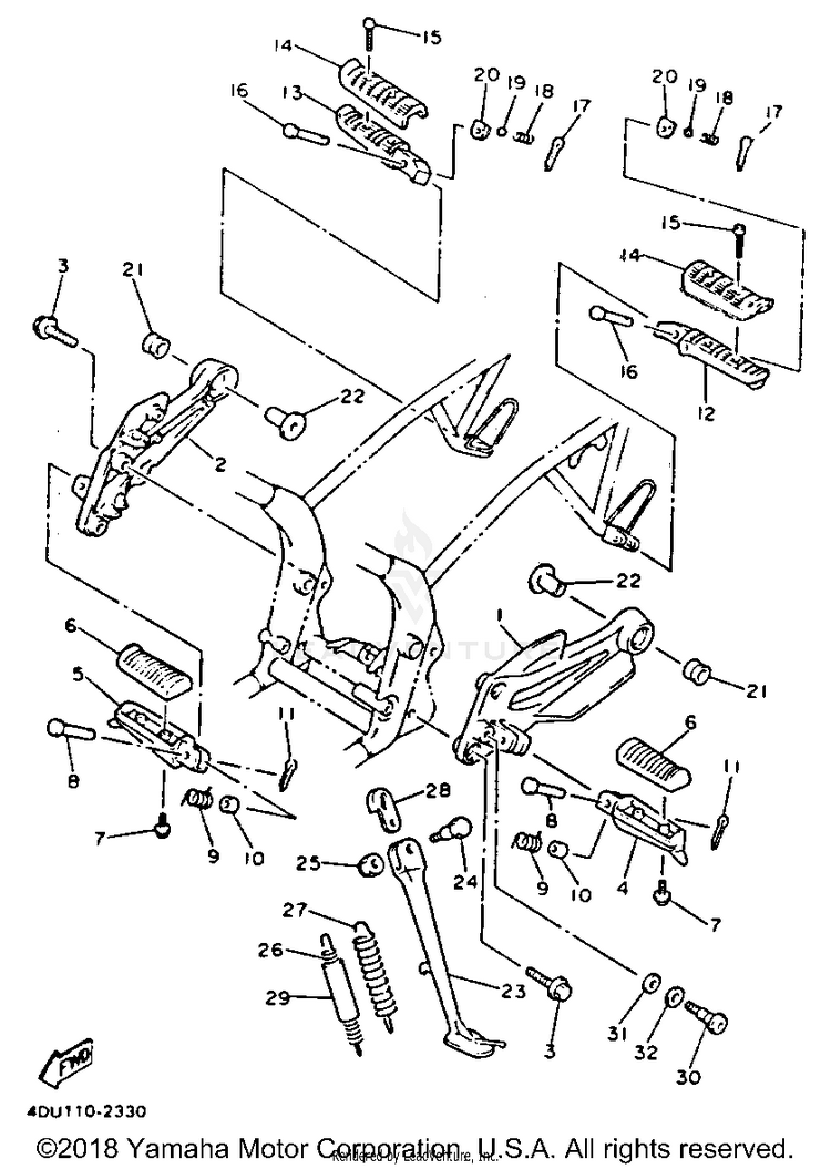 Stand Footrest Schematic