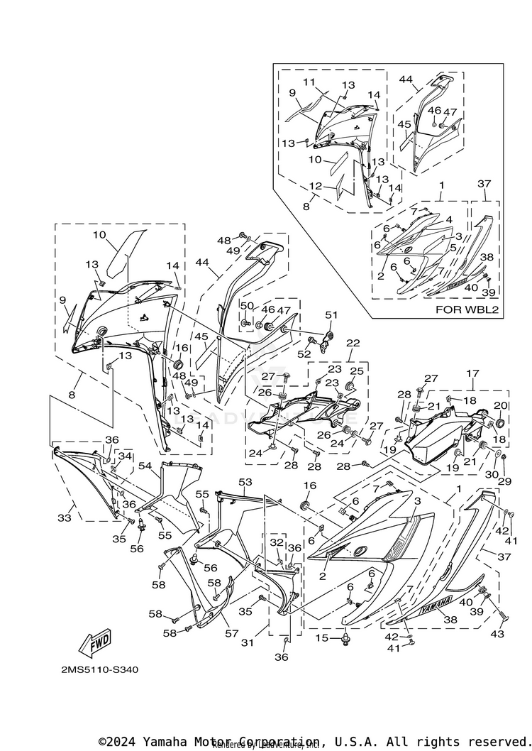 Cowling 1 R3 - YZFR3HB - 2017 Schematic