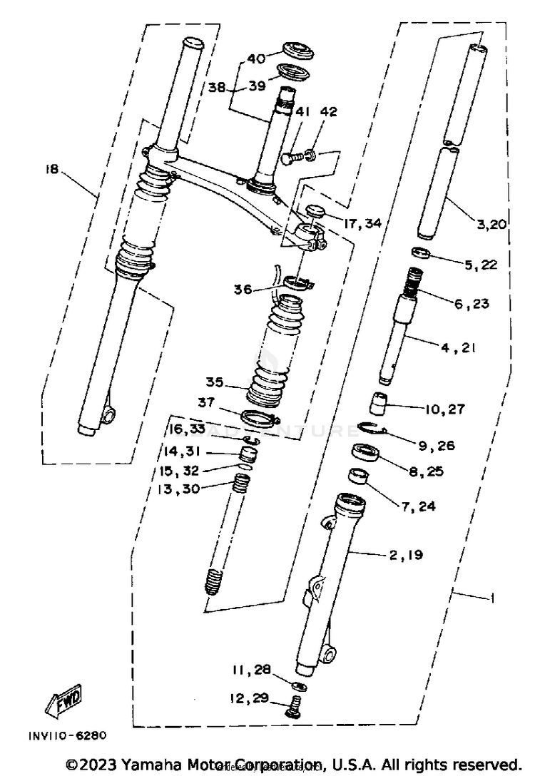 Front Fork Schematic
