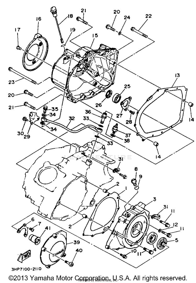 Crankcase Cover 1 BIG BEAR 4WD (ME & NH Only) - YFM350FWE_MNH - 1993 Schematic