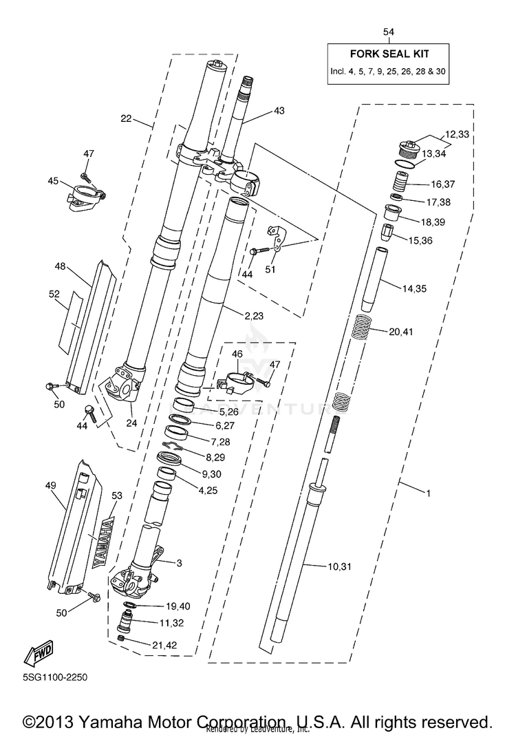 Front Fork Schematic