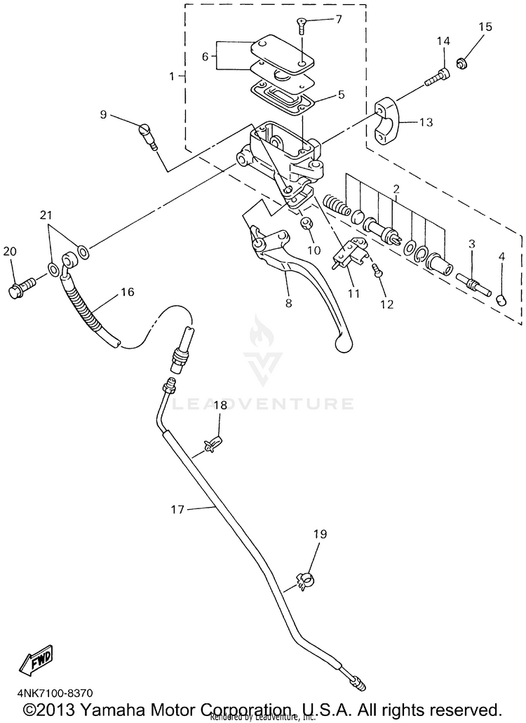 Front Master Cylinder 2 Schematic