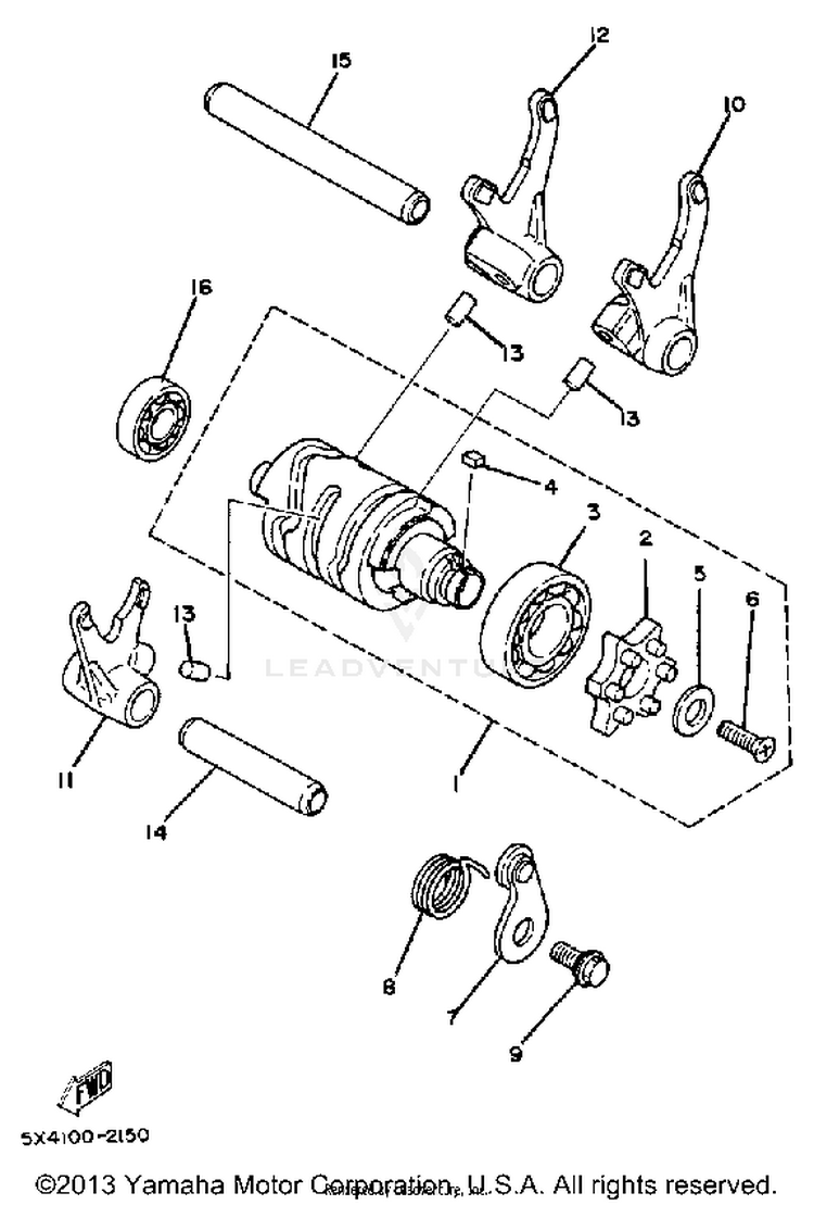 Shift Cam-Fork Schematic