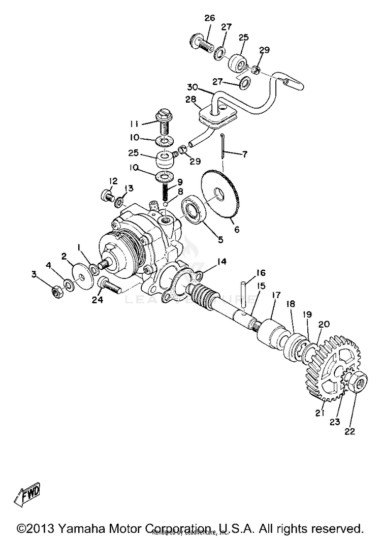 Oil Pump AT1B - 1970 Schematic