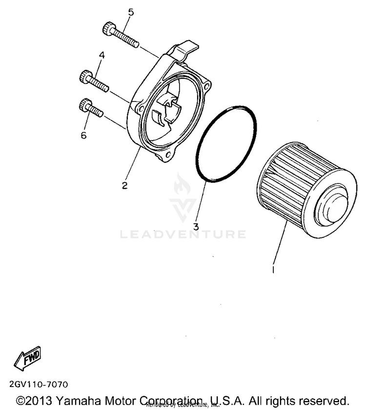 Oil Cleaner VIRAGO 535 - XV535GC - 1995 Schematic