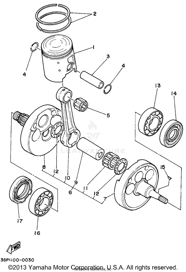 Crankshaft - Piston Schematic