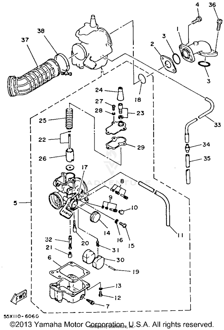 Air Cleaner - Carburetor Schematic