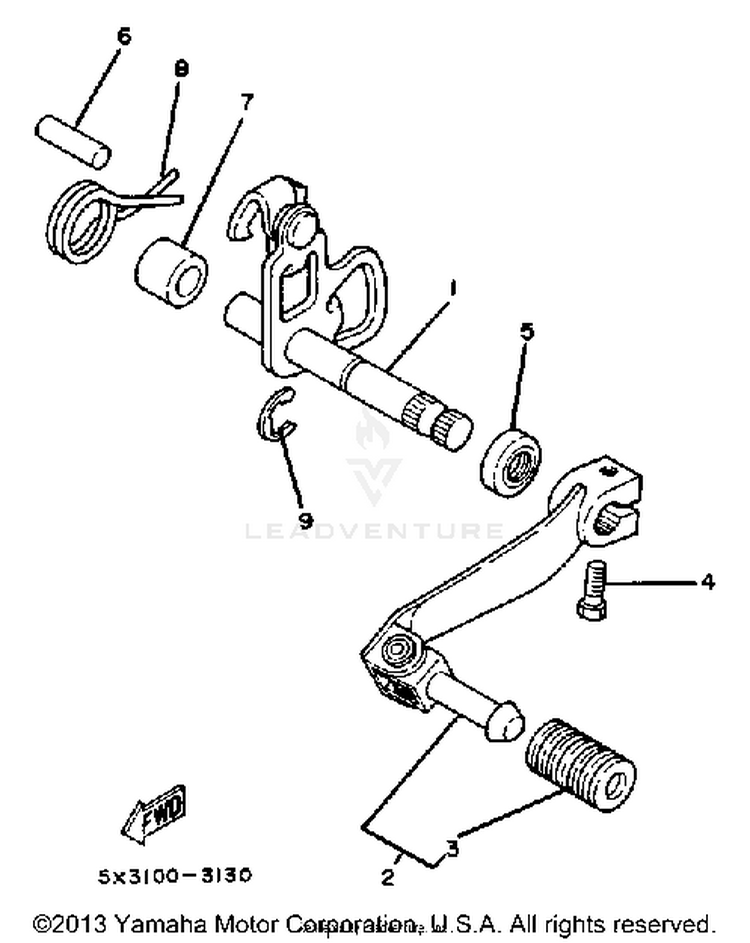 Shift Shaft - Pedal Schematic