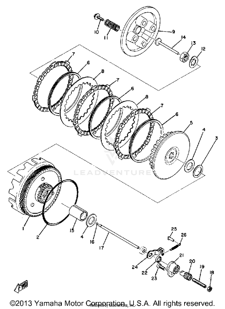 Clutch GT80B - 1975 Schematic