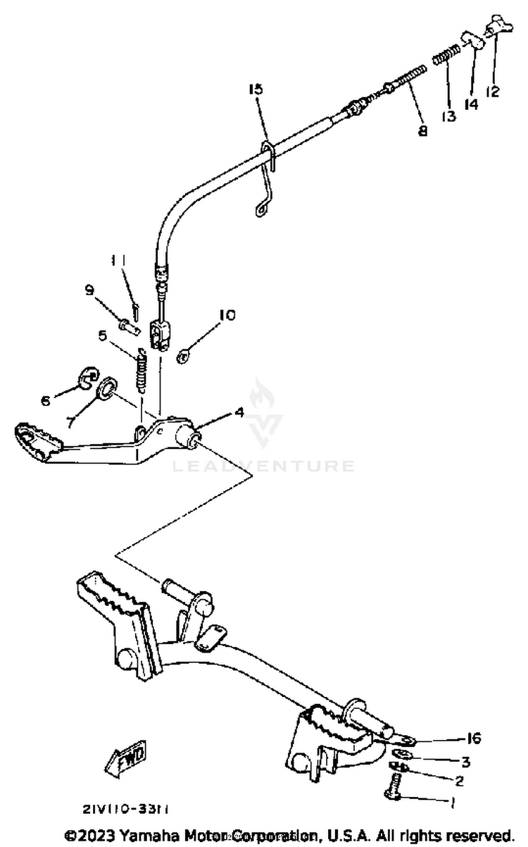 Stand-Footrest Schematic