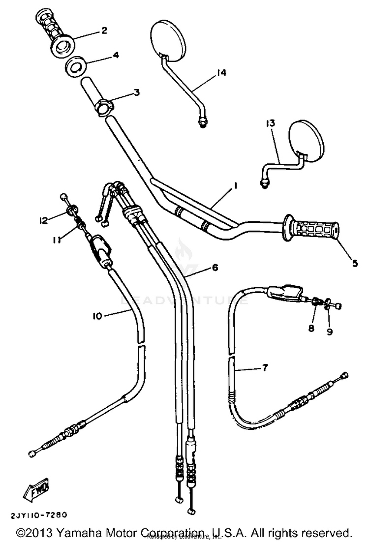 Handlebar Cable Schematic