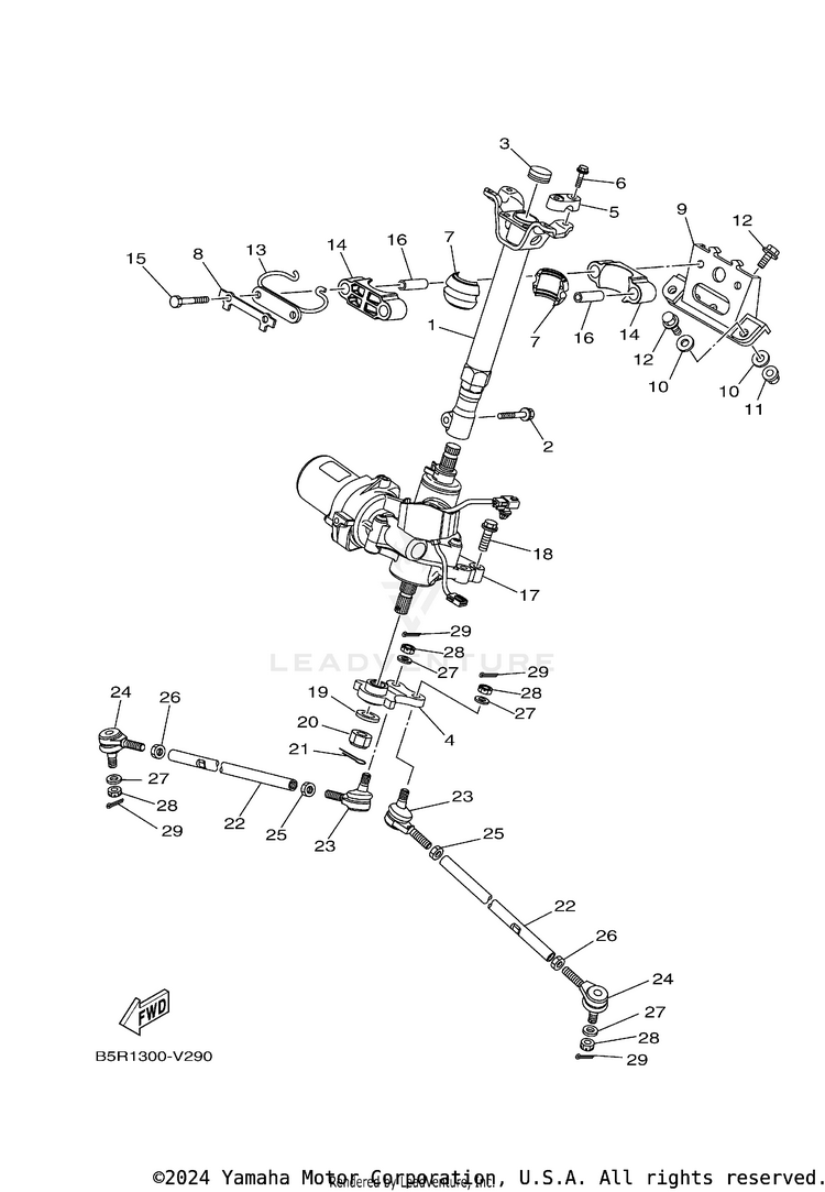 Steering KODIAK 450 EPS HUNTE - YFM45KPHMH - 2021 Schematic