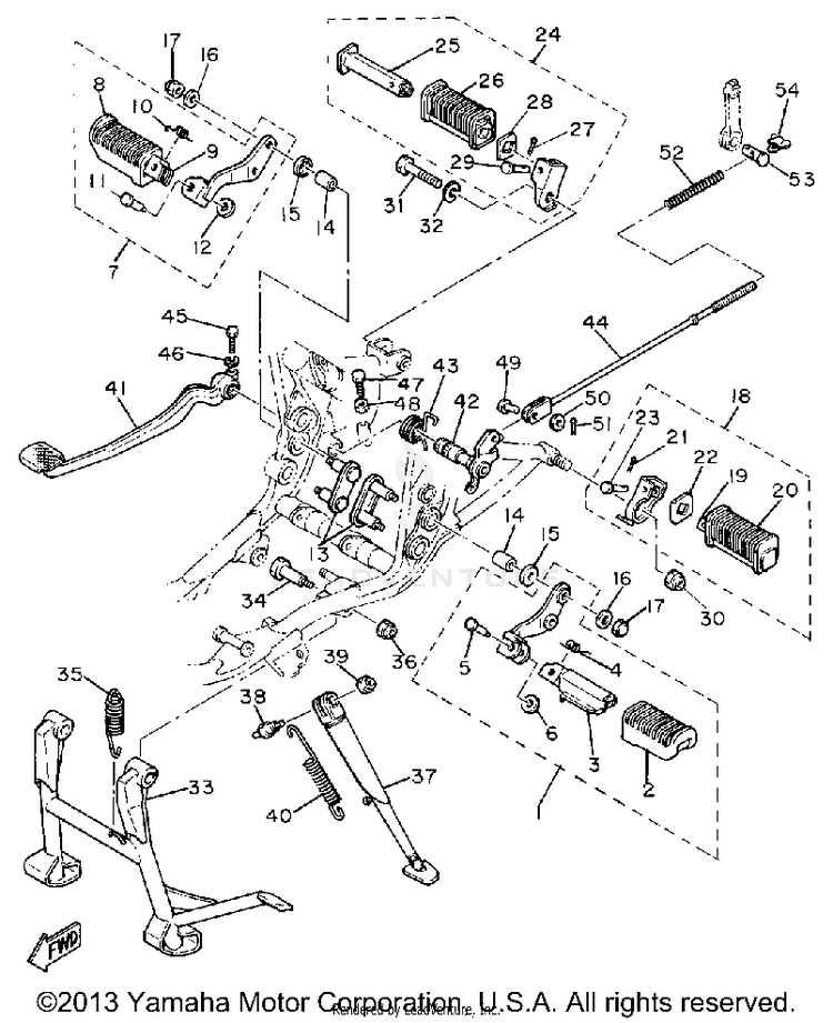 Stand - Footrest Schematic