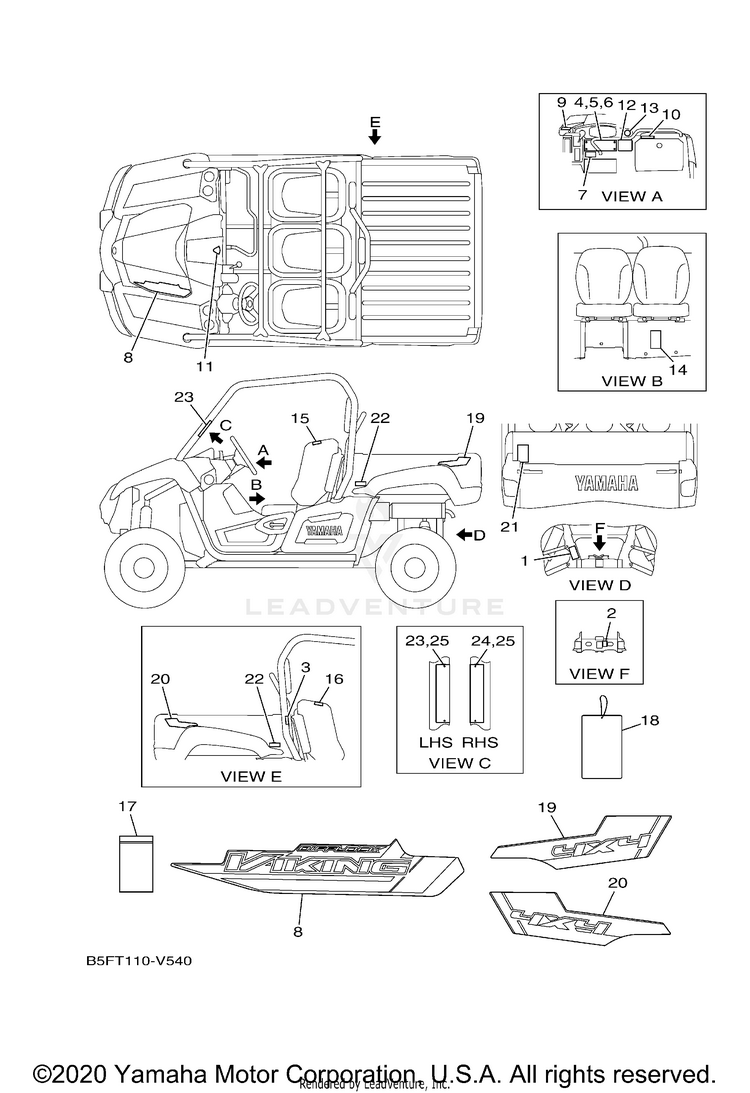 Emblem Label 1 VIKING EPS HUNTER - YXM70VPHLH - 2020 Schematic
