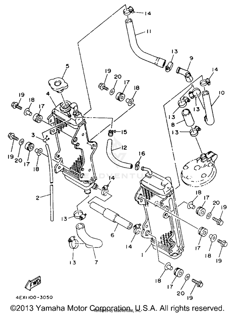 Radiator - Hose Schematic