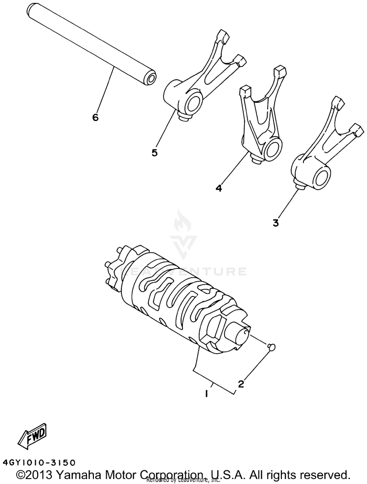 Shift Cam Fork Schematic