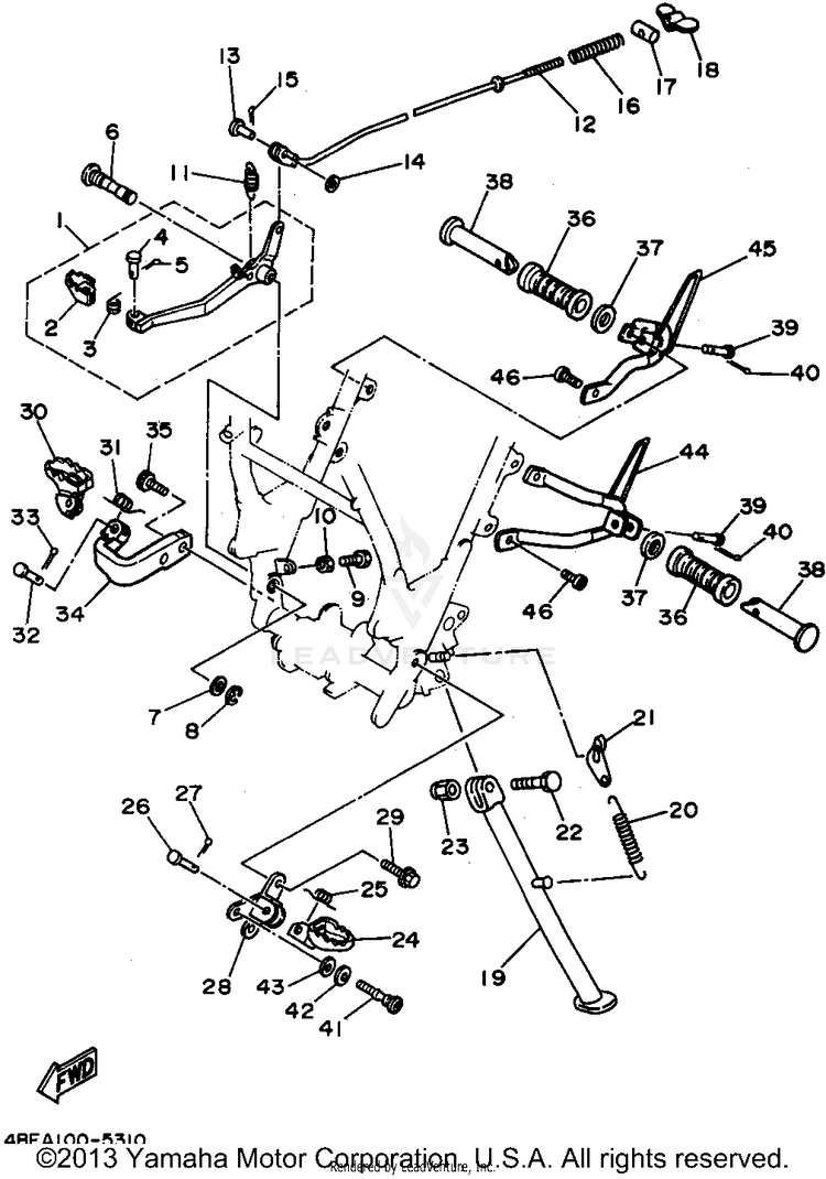Stand Footrest Schematic