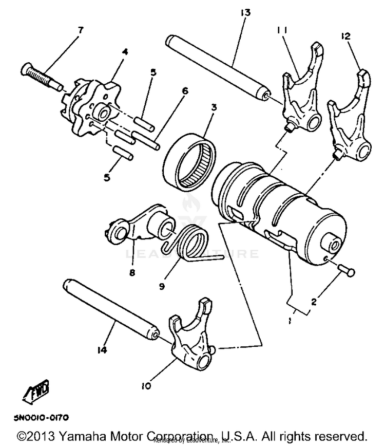 Shift Cam Fork Schematic