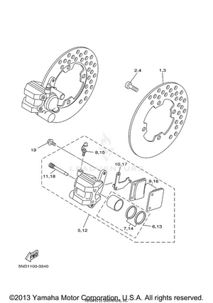 Front Brake Caliper Schematic
