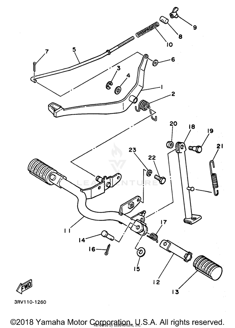 Stand Footrest Schematic
