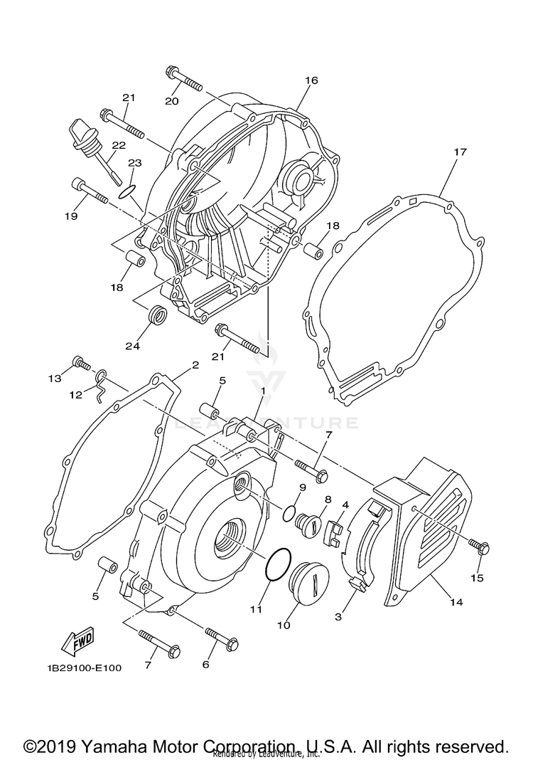 Crankcase Cover 1 Schematic